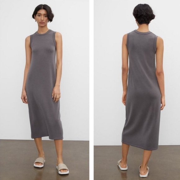 Club Monaco Dresses & Skirts - Club Monaco Grey Sleeveless Knit Tank‎ Midi Dress Small